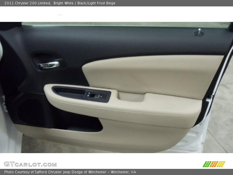 Bright White / Black/Light Frost Beige 2011 Chrysler 200 Limited