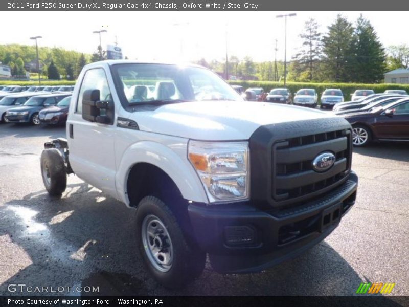 Oxford White / Steel Gray 2011 Ford F250 Super Duty XL Regular Cab 4x4 Chassis