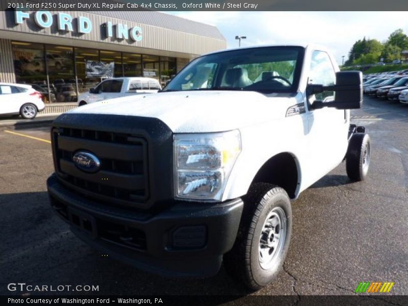 Oxford White / Steel Gray 2011 Ford F250 Super Duty XL Regular Cab 4x4 Chassis