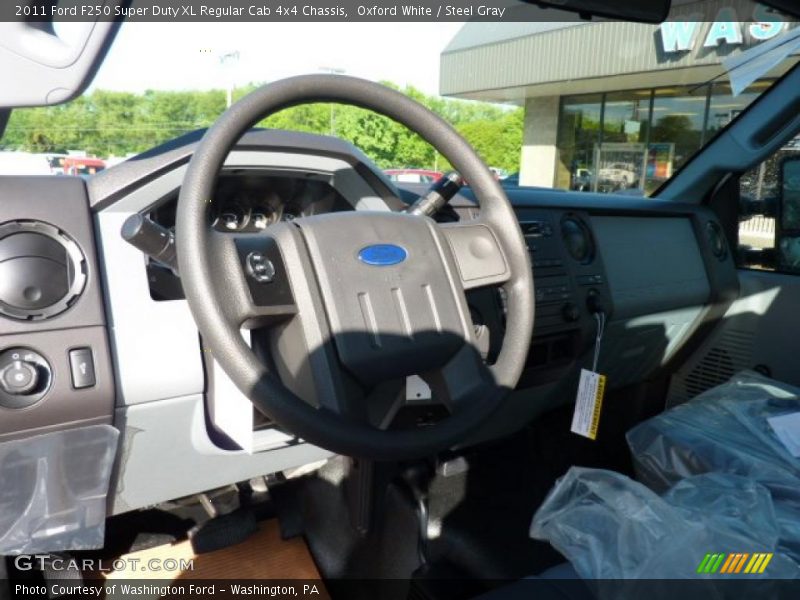 Oxford White / Steel Gray 2011 Ford F250 Super Duty XL Regular Cab 4x4 Chassis