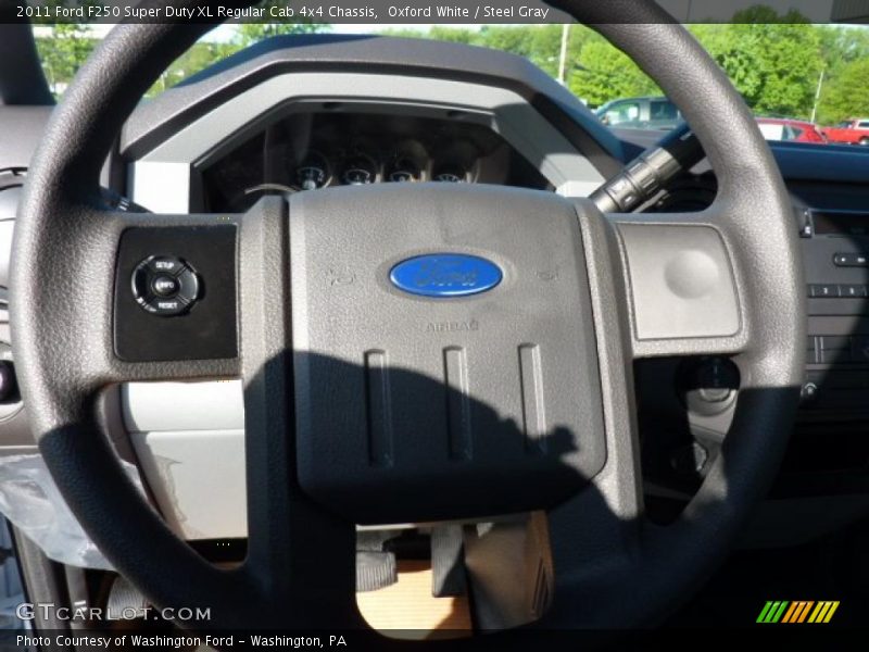 Oxford White / Steel Gray 2011 Ford F250 Super Duty XL Regular Cab 4x4 Chassis