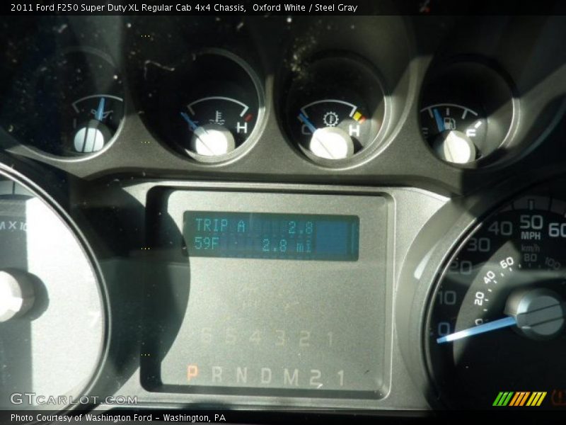Oxford White / Steel Gray 2011 Ford F250 Super Duty XL Regular Cab 4x4 Chassis