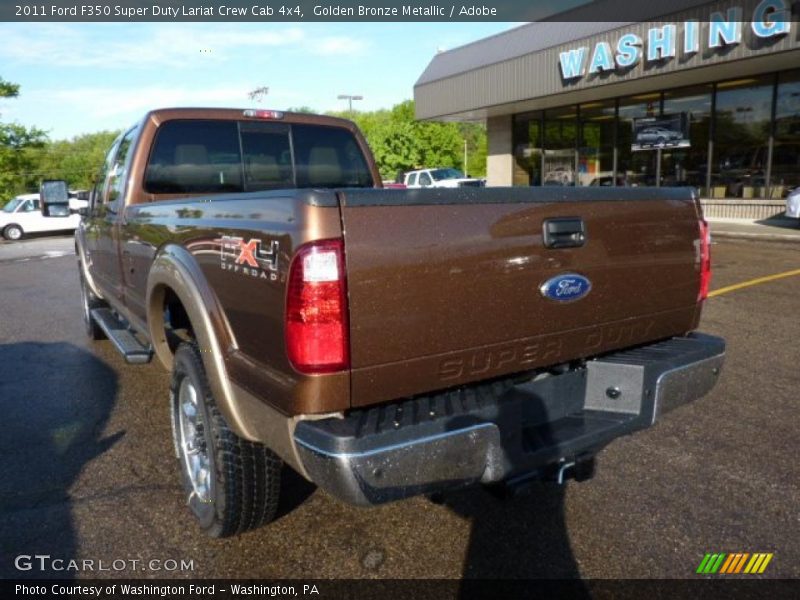 Golden Bronze Metallic / Adobe 2011 Ford F350 Super Duty Lariat Crew Cab 4x4