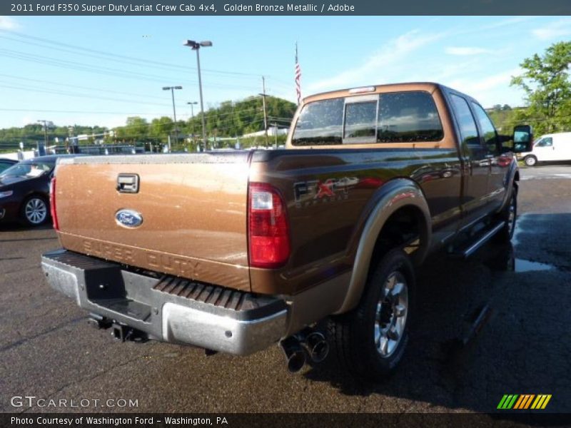Golden Bronze Metallic / Adobe 2011 Ford F350 Super Duty Lariat Crew Cab 4x4