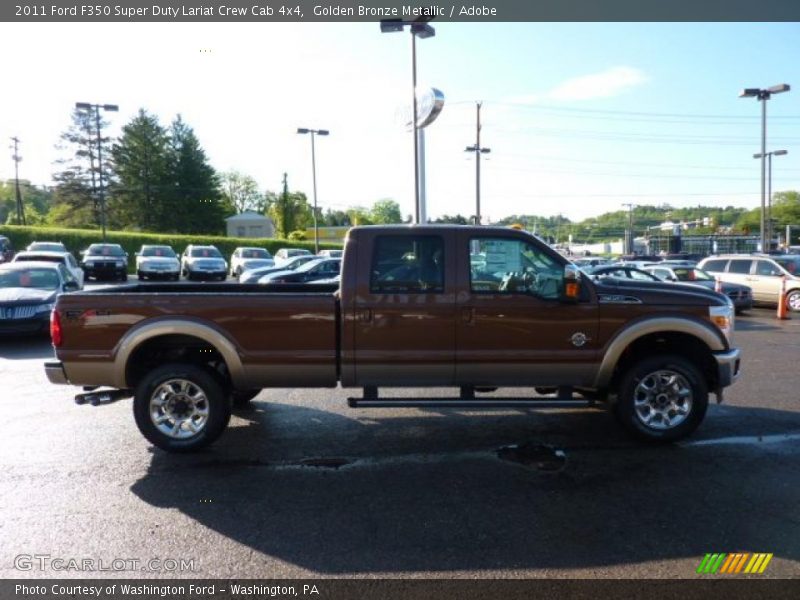 Golden Bronze Metallic / Adobe 2011 Ford F350 Super Duty Lariat Crew Cab 4x4