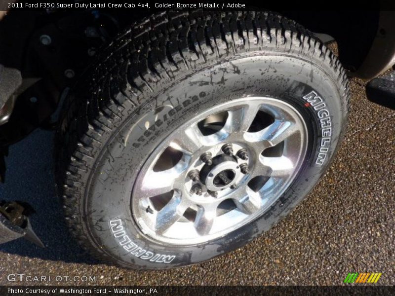 Golden Bronze Metallic / Adobe 2011 Ford F350 Super Duty Lariat Crew Cab 4x4