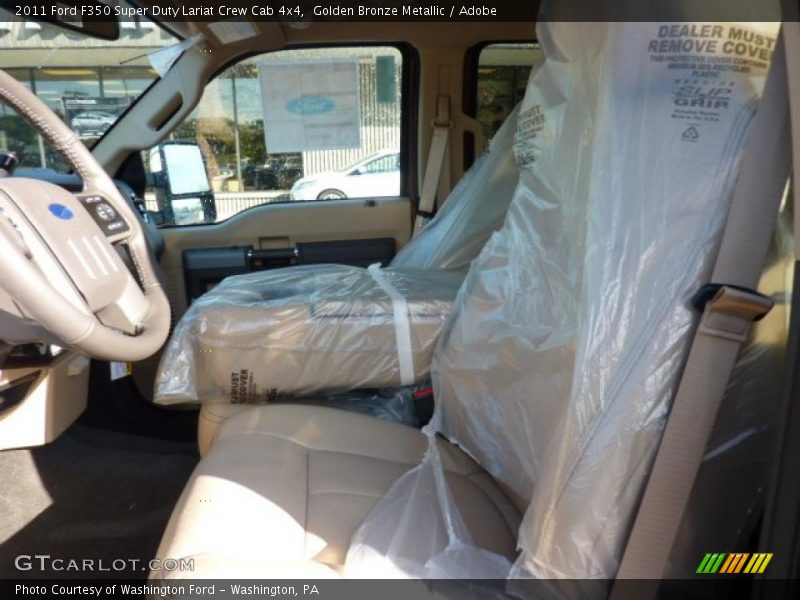 Golden Bronze Metallic / Adobe 2011 Ford F350 Super Duty Lariat Crew Cab 4x4