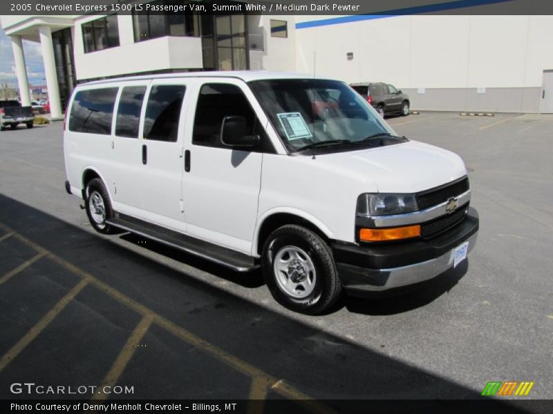 Summit White / Medium Dark Pewter 2005 Chevrolet Express 1500 LS Passenger Van