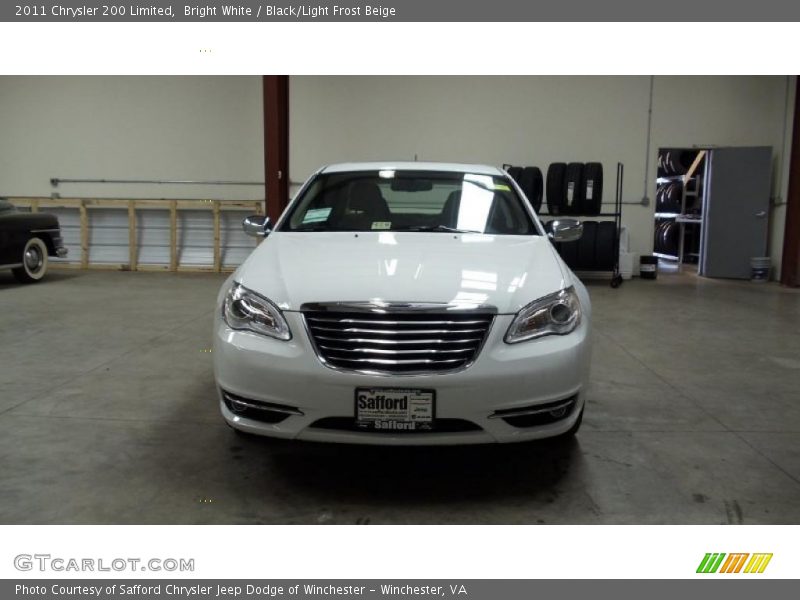 Bright White / Black/Light Frost Beige 2011 Chrysler 200 Limited