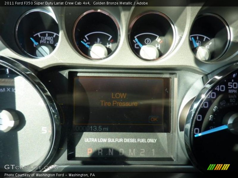 Golden Bronze Metallic / Adobe 2011 Ford F350 Super Duty Lariat Crew Cab 4x4