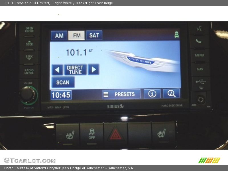 Bright White / Black/Light Frost Beige 2011 Chrysler 200 Limited