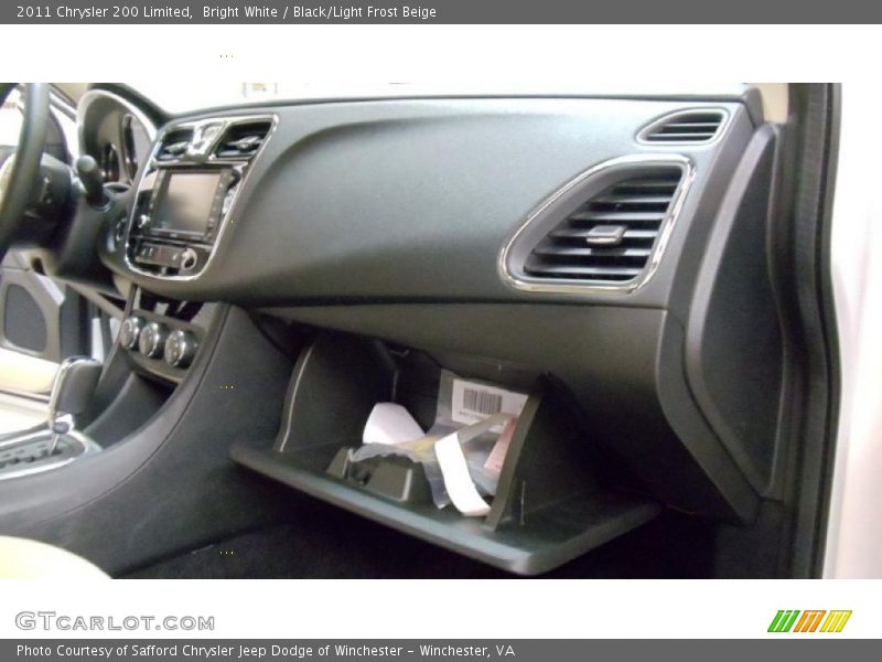 Bright White / Black/Light Frost Beige 2011 Chrysler 200 Limited