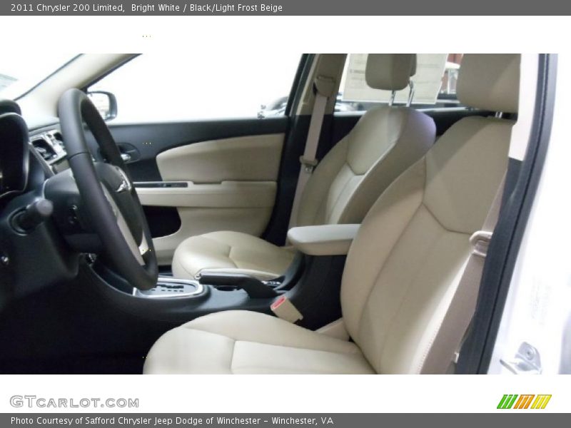 Bright White / Black/Light Frost Beige 2011 Chrysler 200 Limited