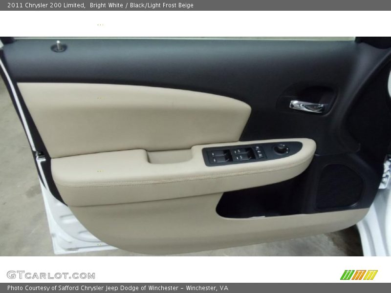 Bright White / Black/Light Frost Beige 2011 Chrysler 200 Limited