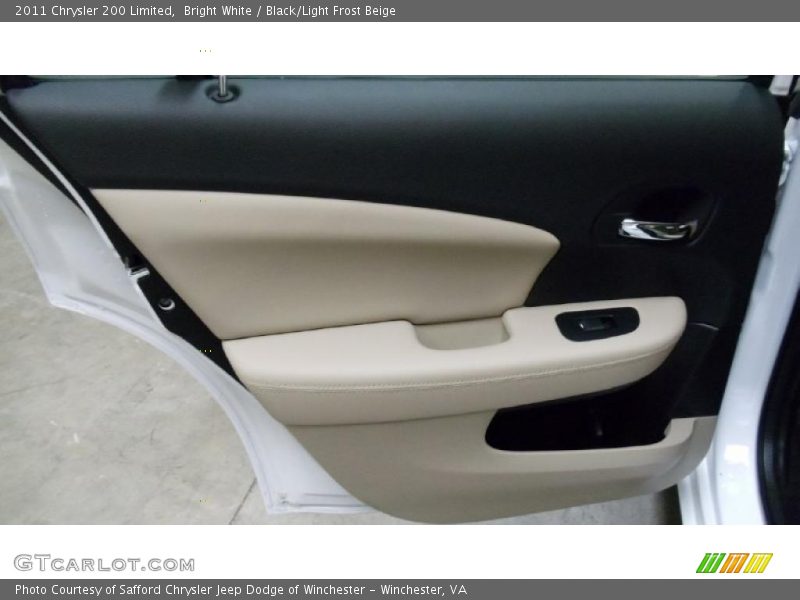 Bright White / Black/Light Frost Beige 2011 Chrysler 200 Limited