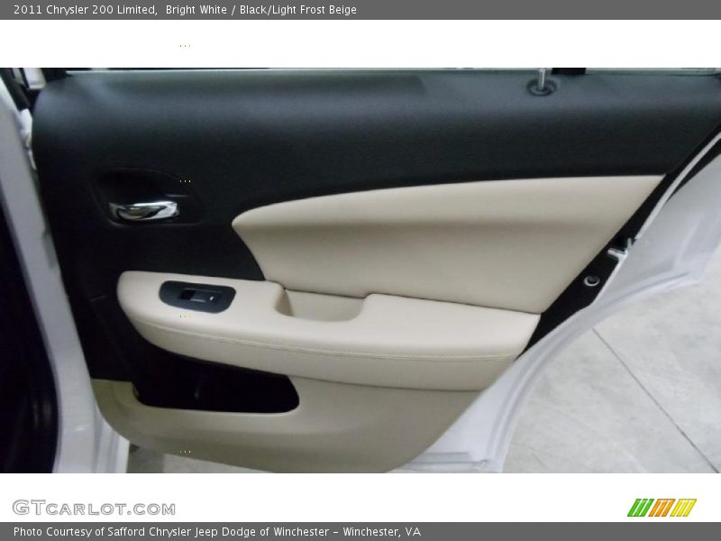 Bright White / Black/Light Frost Beige 2011 Chrysler 200 Limited