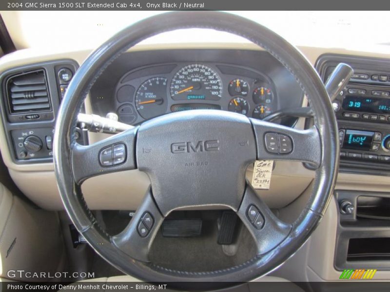  2004 Sierra 1500 SLT Extended Cab 4x4 Steering Wheel