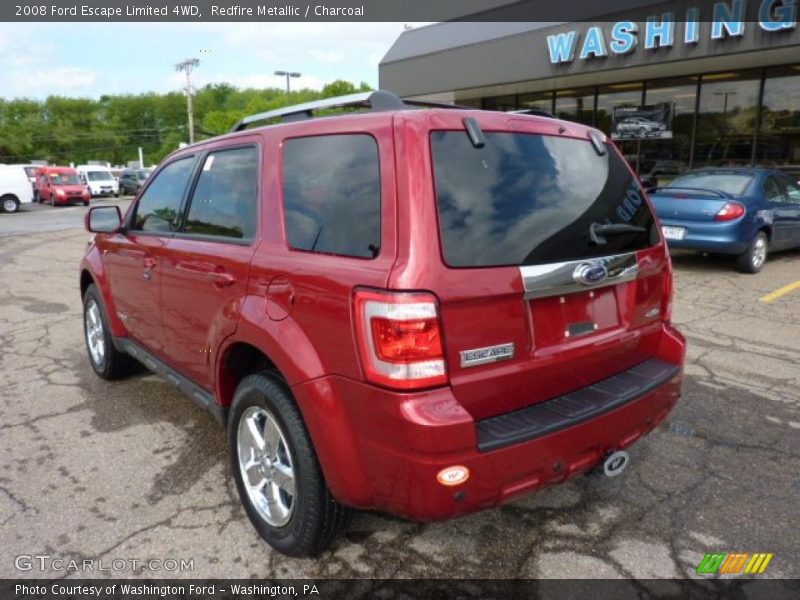 Redfire Metallic / Charcoal 2008 Ford Escape Limited 4WD