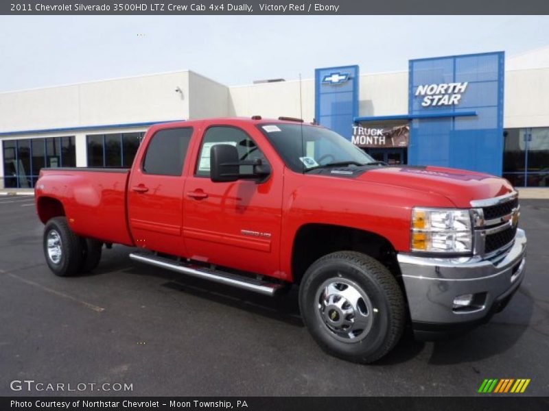 Victory Red / Ebony 2011 Chevrolet Silverado 3500HD LTZ Crew Cab 4x4 Dually