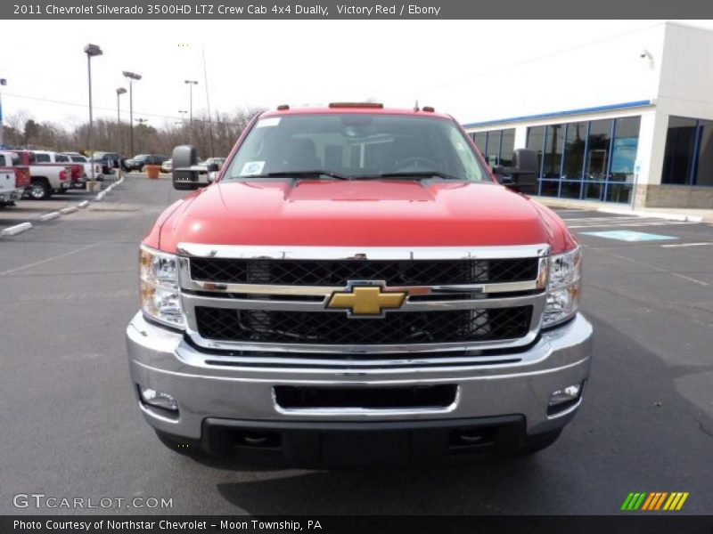 Victory Red / Ebony 2011 Chevrolet Silverado 3500HD LTZ Crew Cab 4x4 Dually