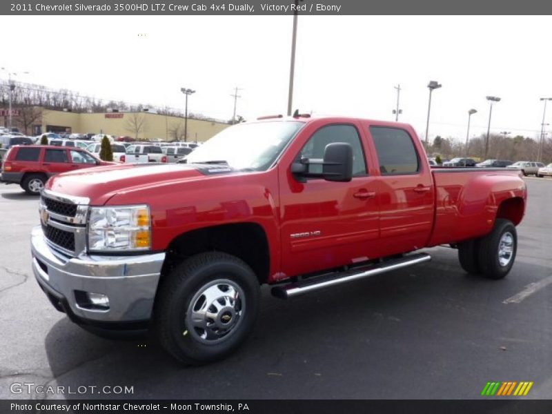 Victory Red / Ebony 2011 Chevrolet Silverado 3500HD LTZ Crew Cab 4x4 Dually