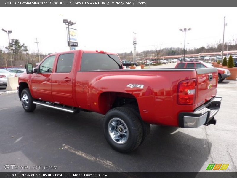 Victory Red / Ebony 2011 Chevrolet Silverado 3500HD LTZ Crew Cab 4x4 Dually