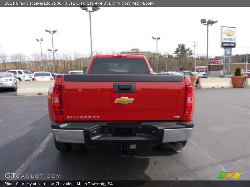 Victory Red / Ebony 2011 Chevrolet Silverado 3500HD LTZ Crew Cab 4x4 Dually
