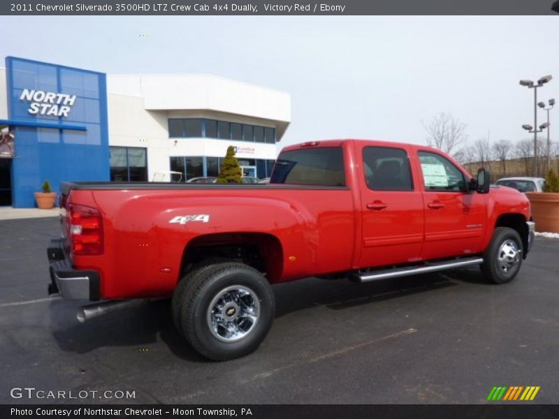 Victory Red / Ebony 2011 Chevrolet Silverado 3500HD LTZ Crew Cab 4x4 Dually