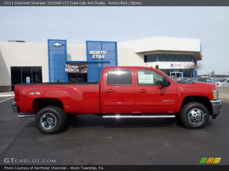 Victory Red / Ebony 2011 Chevrolet Silverado 3500HD LTZ Crew Cab 4x4 Dually