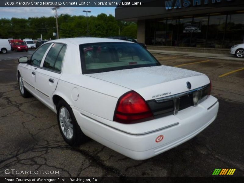 Vibrant White / Light Camel 2009 Mercury Grand Marquis LS Ultimate Edition
