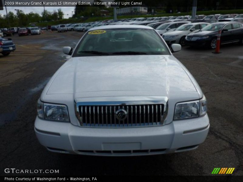 Vibrant White / Light Camel 2009 Mercury Grand Marquis LS Ultimate Edition