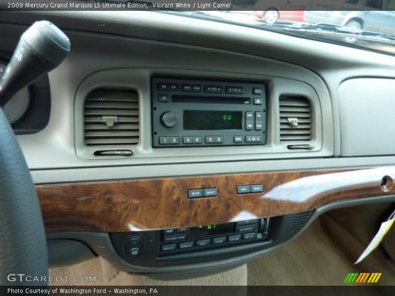 Vibrant White / Light Camel 2009 Mercury Grand Marquis LS Ultimate Edition