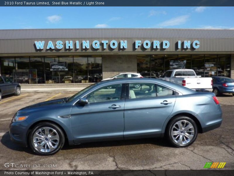 Steel Blue Metallic / Light Stone 2010 Ford Taurus Limited