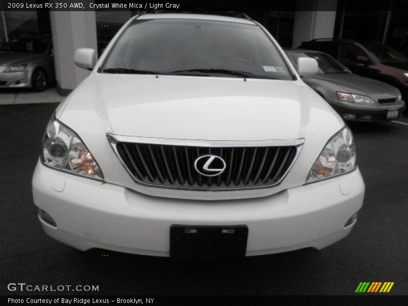 Crystal White Mica / Light Gray 2009 Lexus RX 350 AWD