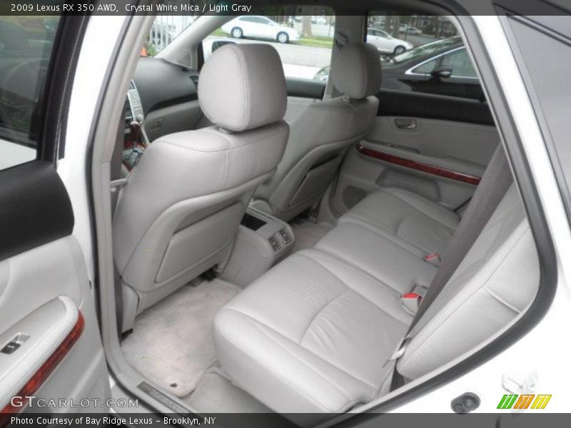 Crystal White Mica / Light Gray 2009 Lexus RX 350 AWD
