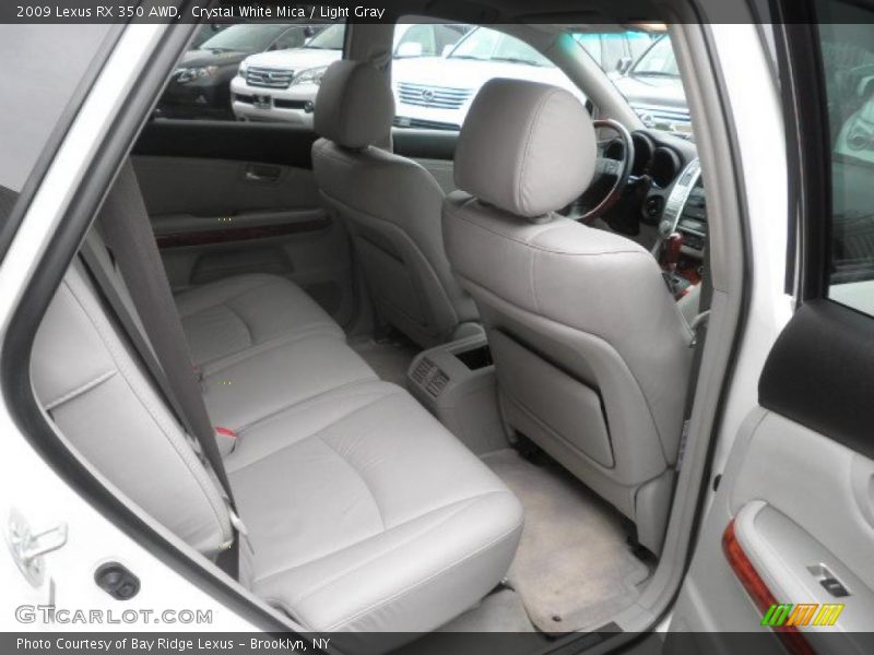 Crystal White Mica / Light Gray 2009 Lexus RX 350 AWD