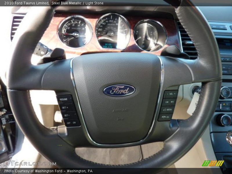 Steel Blue Metallic / Light Stone 2010 Ford Taurus Limited