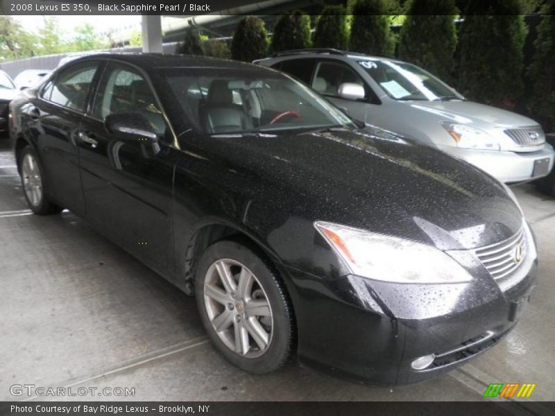 Black Sapphire Pearl / Black 2008 Lexus ES 350