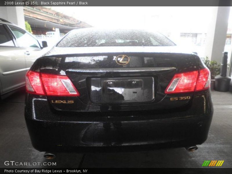 Black Sapphire Pearl / Black 2008 Lexus ES 350