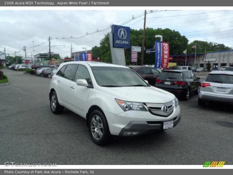 Aspen White Pearl / Parchment 2008 Acura MDX Technology