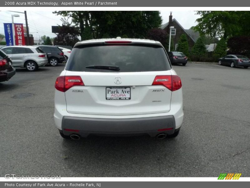 Aspen White Pearl / Parchment 2008 Acura MDX Technology