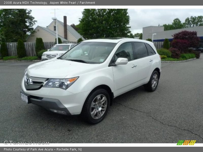 Aspen White Pearl / Parchment 2008 Acura MDX Technology