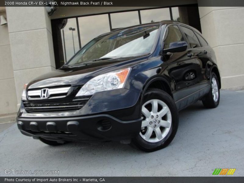 Nighthawk Black Pearl / Black 2008 Honda CR-V EX-L 4WD