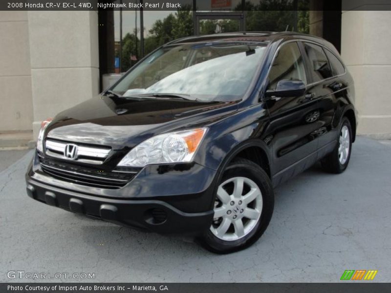Nighthawk Black Pearl / Black 2008 Honda CR-V EX-L 4WD