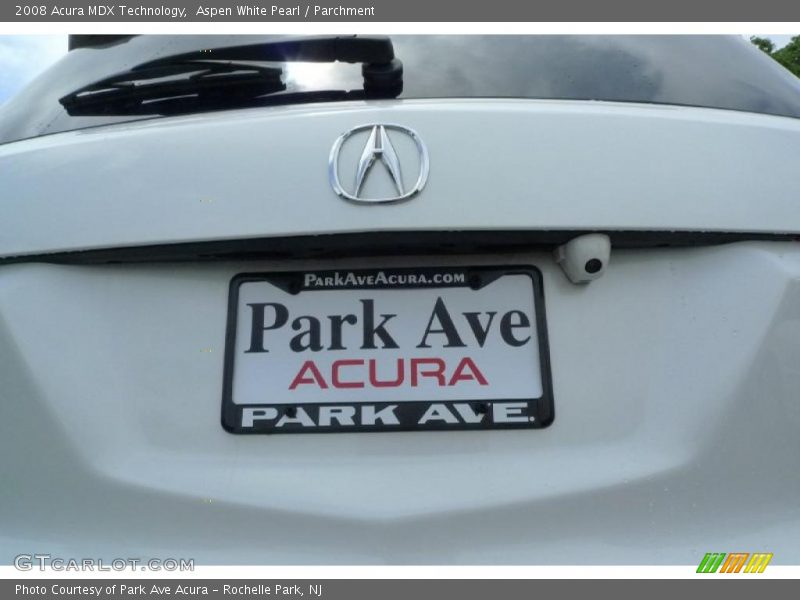 Aspen White Pearl / Parchment 2008 Acura MDX Technology