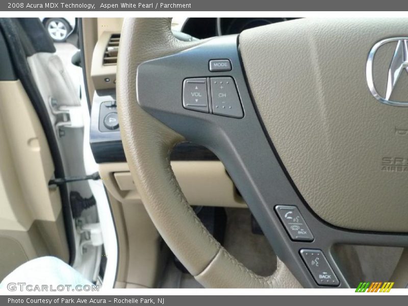 Aspen White Pearl / Parchment 2008 Acura MDX Technology
