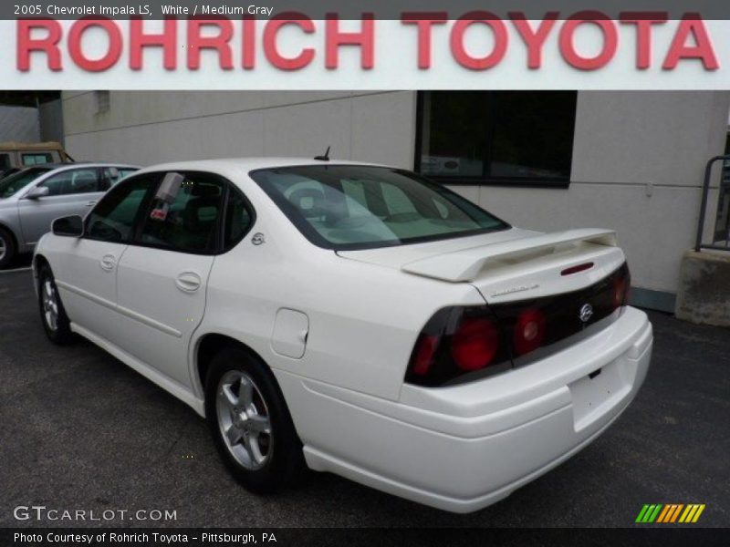 White / Medium Gray 2005 Chevrolet Impala LS