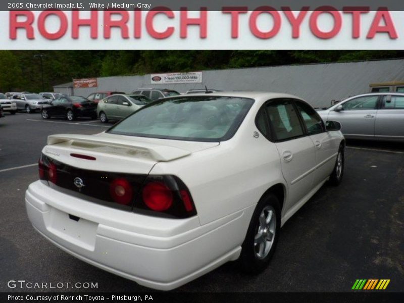 White / Medium Gray 2005 Chevrolet Impala LS