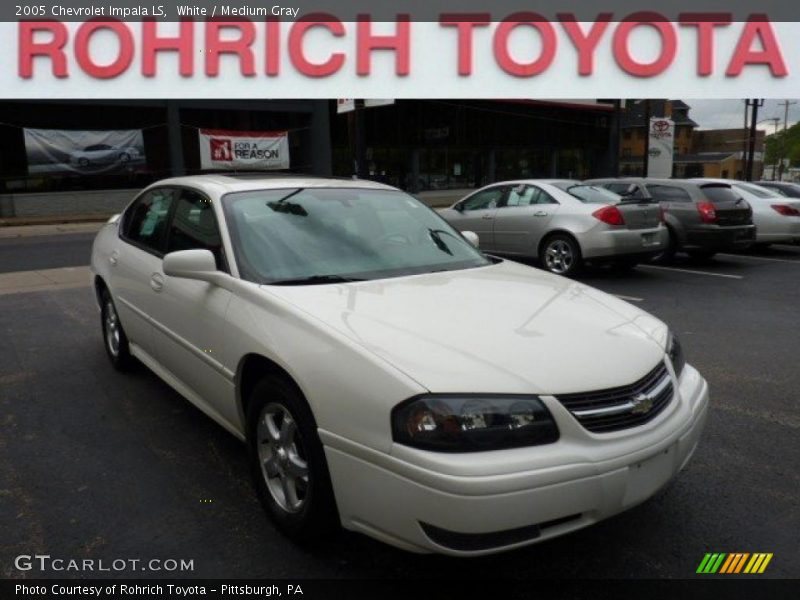 White / Medium Gray 2005 Chevrolet Impala LS