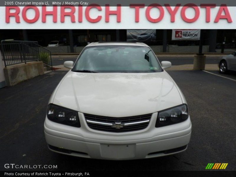 White / Medium Gray 2005 Chevrolet Impala LS
